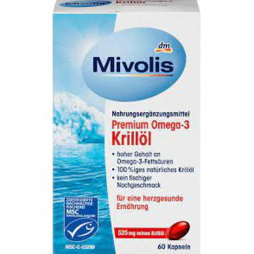 德國 Mivolis OMEGA-3 優質南極深海磷蝦油膠囊 (60粒) *