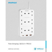 Momax US12UK 2米6位拖板+1C2A 20W (白色)